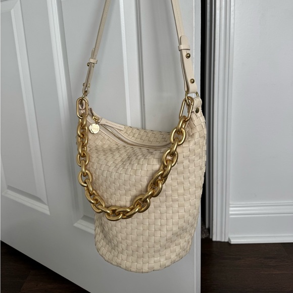 Clare V. Petite Jeanne Bag - Cream - with Gold Chain Strap! - Picture 4 of 11